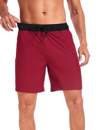 سروال السباحة المطبوع رقمياً جديد الصيف من البوليستر السريع الجفاف بملمس الحرير الطبيعي للسباحة والينابيع الساخنة للرجال، هاواي