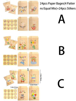 24/48 قطعة شكرا على أكياس ورق كرافت باللون المميز، أكياس هدايا لعيد الميلاد ديناصورات نمط جميلة، أكياس هدايا حفلات زهور عتيقة ، توريد بسكويت وحلوى، أكياس تسوق، أكياس حفلات، أكياس هدايا حفلات أعياد الميلاد والزفاف، أكياس حمل من القماش، هدايا الحفلات، ديكور