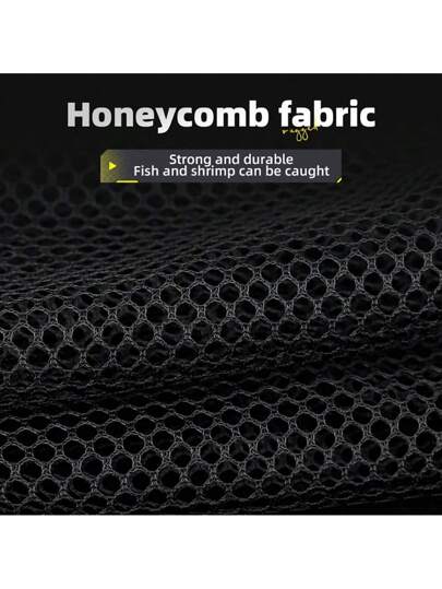 YUZHIYUAN شبكة صيد ثلاثية الأضلاع، قابلة للطي، خفيفة الوزن وقوية مع مقبض من مطاط مضاد للانزلاق، مع مشبك حزام وحبل مرن مدمج، معدات الصيد، شبكة صيد قابلة للطي مع مقبض، شبكة صيد قابلة للانهيار، شبكة صيد صغيرة - هدية للرجال