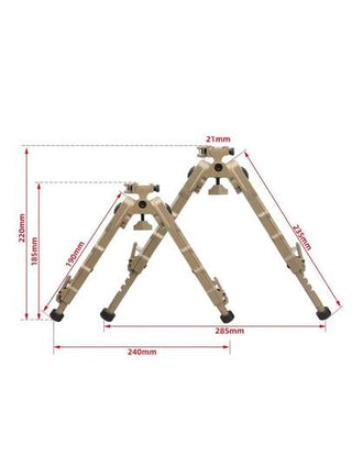قطعة واحدة من الألومنيوم السبائكي المستقر الخارجي للصيد مناسب لنشر الأهداف V9 ثلاثي القوائم قابل للتمديد حامل QD 20-21مم للأسلحة النارية