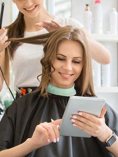 5 لفات من ورق الرقبة المُعدّ للاستخدام مرة واحدة لتغليف رقبة العملاء في صالون الحلاقة والتجميل، مُخصص للاستخدام المحترف أثناء قص الشعر والماساج، منع تقصف الشعر، منشفات رقبة ملونة ومقاومة للماء لصبغ الشعر والشكل الدائم