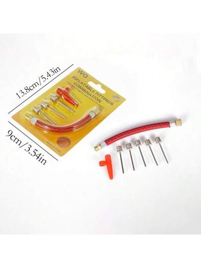 5 قطع مجموعة بطاقة ورقية متعددة الوظائف مع كرة السلة وكرة القدم قابلة للنفخ، محول الهواء، ونتوء بلاستيكي من نوع كرة السلة عالمي الاستخدام