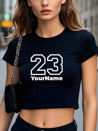 تي شيرت مُعَدل شخصيًا، ملابس علوية قصيرة، مخفف، كاجوال يومي. قم بتحميل تصميمك وصنع تي شيرت شخصي