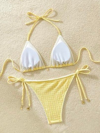 Swim Mod بدلة سباحة نسائية ذات موحد اللون ونسيج ملمس لأوقات الإجازة والشاطئ