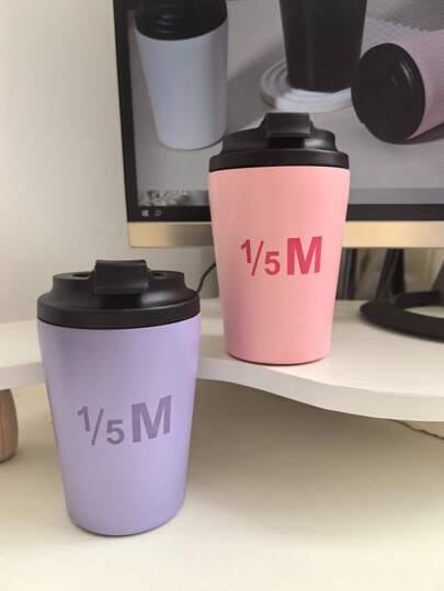 1 قطعة كوب مبرد من الفولاذ المقاوم للصدأ بلون أحادي مع مقياس، ذو طبقتين لمكتب العمل، كوب قهوة محمول للسيارة، أكواب قهوة عصرية بسيطة، هدايا عيد ميلاد للصديقة، عيد الحب، عيد الأم، عيد الأب