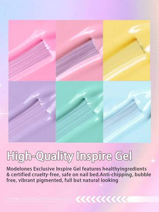 طقم طلاء أظافر جيل بألوان الماكرون 1 قطعة، جيل غرين أظافر صيفي لامع، مجموعة أدوات طلاء الأظافر بالأشعة فوق البنفسجية LED، جل شبه دائم القاعدة والطبقة العلوية