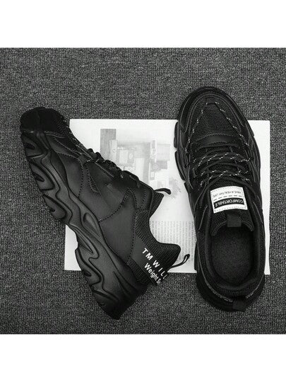 WANWEISI بوت رياضية رجالية - بوت رياضية - بوت رياضية - بوت رجالية - بوت للرجال - بوت صيفية رجالية - بوت رياضية بيضاء رجالية - بوت رياضية سميكة الوحدة - بوت سوداء - بوت رياضية رجالية