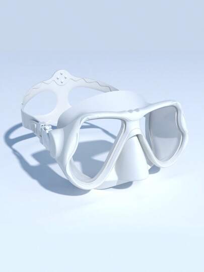 قناع غطس للبالغين قطعة واحدة، مقاوم للماء، رياضة الغطس، رياضات مائية، خيارات متعددة للألوان، إطار كبير من السيليكون السائل وعدسات زجاجية مقواة للسباحة