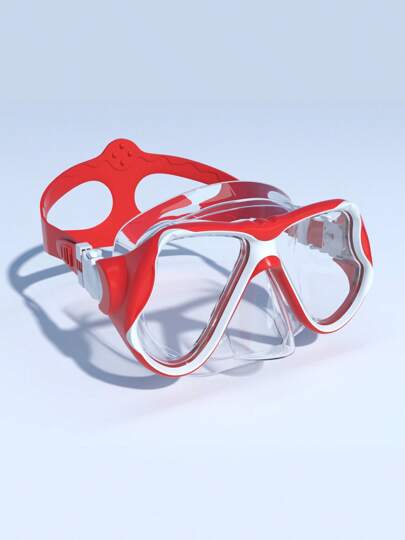 قناع غوص للبالغين قطعة واحدة، مقاوم للماء، رياضات غوص، رياضات مائية، خيارات متعددة الألوان، إطار كبير من السيليكون السائل وعدسات زجاج مقسى للسباحة