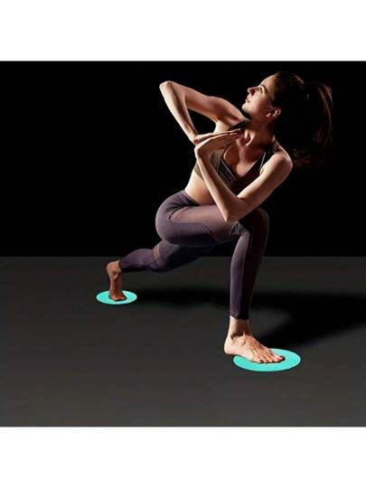 2 قطعة لوح تزلج يوغا ذو وجهين، أقراص تمارين البطن والجسم بالكامل، مصنوعة من رغوة EVA وقماش مضاد للانزلاق، معدات تدريب القوة والتنسيق، معدات لياقة بدنية محمولة لتدريب عضلات البطن وممارسة اليوغا