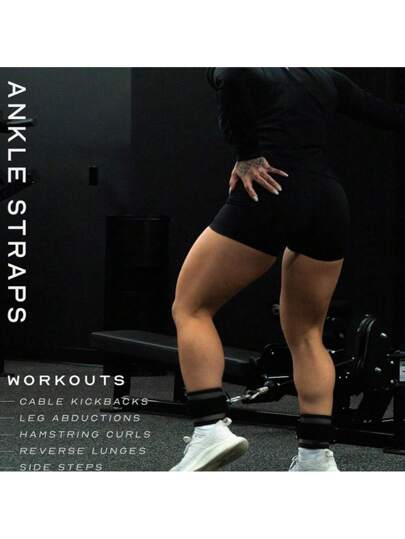1 قطعة قيد الكاحل اللياقة البدنية، مناسب لآلة الكابل، وأشرطة المقاومة، تطبق على تمارين الأرداف والساقين والجزء السفلي من الجسم، قيد كاحل مقاوم للأحبال مناسب للجنسين لتمارين المنزل، وامتداد الساق والارتباط بالكابل