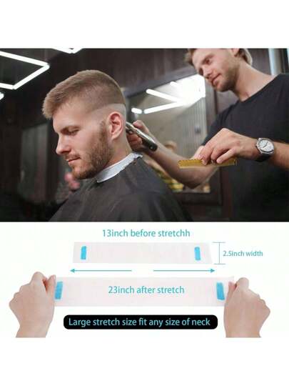 5 لفات من الشرائط الورقية المستهلكة للرقبة للحلاق، بروفيشنال للصالون وقص الشعر والسبا والمساج، منع تفتت الشعر، شرائط ملونة للطلاء الشعر وكريمات التصفيف المقاومة للماء