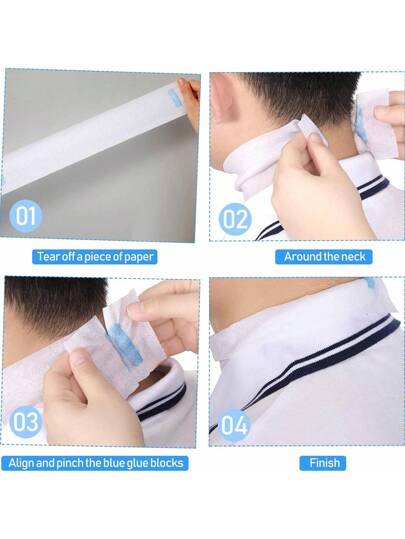 5 لفات من الشرائط الورقية المستهلكة للرقبة للحلاق، بروفيشنال للصالون وقص الشعر والسبا والمساج، منع تفتت الشعر، شرائط ملونة للطلاء الشعر وكريمات التصفيف المقاومة للماء