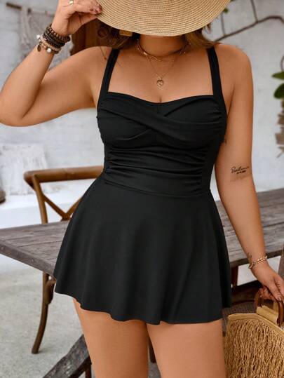 Swim Lushoire حمالة بكيني نسائية أنيقة بظهر مكشوف مقاسات كبيرة