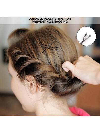 1 قطعة من مشابك الشعر بوبي، 100 قطعة من مشابك الشعر بوبي السوداء للنساء، مشابك شعر نسائية 2025، مشابك شعر للعقدة للشعر السميك والرقيق بجميع أنواع الشعر مع صندوق، بطول 5 سم للهدايا العيدية للعائلة والأصدقاء