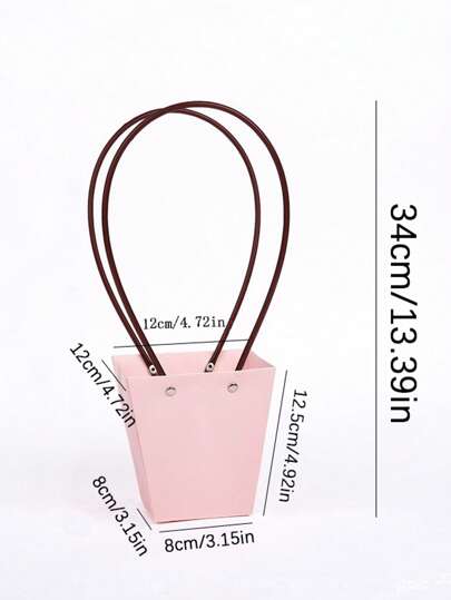 حقيبة يد مصنوعة من ورق كرافت مقاوم للماء بشكل شبه منحرف ، حقيبة هدايا لباقة الزهور عباد الشمس ، صندوق زهور ، حقيبة تسوق ، حقيبة هدايا حفلة ، حقيبة يد مصنوعة يدويا ، هدية عيد ميلاد ، ديكور حفلة ، ديكور حفل زفاف ، مستلزمات حفلة