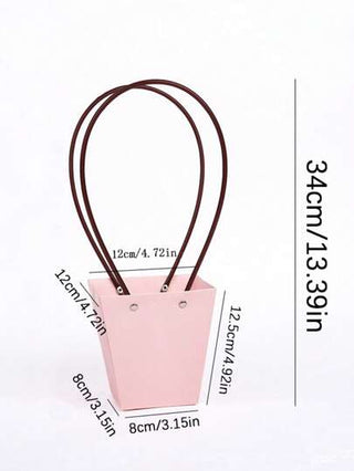 حقيبة يد مصنوعة من ورق كرافت مقاوم للماء بشكل شبه منحرف ، حقيبة هدايا لباقة الزهور عباد الشمس ، صندوق زهور ، حقيبة تسوق ، حقيبة هدايا حفلة ، حقيبة يد مصنوعة يدويا ، هدية عيد ميلاد ، ديكور حفلة ، ديكور حفل زفاف ، مستلزمات حفلة