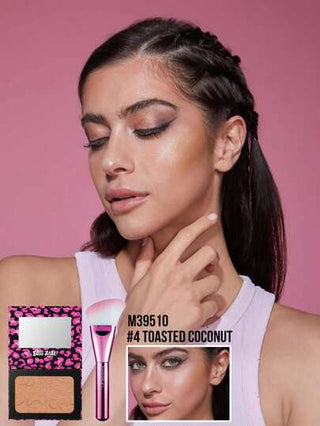 Misslyn طقم بودرة التبريز والفرشاة من ماركة ميسلين، بودرة تبريز وتنعيم، بودرة تبريز، بودرة تبريز مطفأة، ملمس ناعم مسحوقي، مع مرآة، بودرة تبريز وجه للتنحيت، لتأثير طويل الأمد