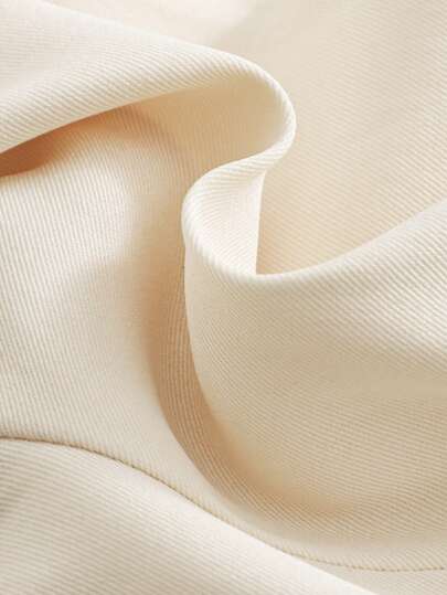 SHEIN Playful Pals بنطلون طويل للأطفال الصغار والرضع من النوع اليومي المريح ذو خصر مطاطي وإقفال بأزرار، بلون بيج، مناسب للارتداء خارج المنزل