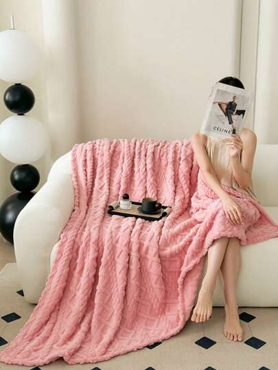 بطانية مخملية ذات لون واحد، بطانية أريكة، بطانية سرير، بطانية سفر، بطانية نوم في المكتب، من قماش بولي استر عالي الجودة سهل الحمل، مناسب لجميع الفصول، مثالي للغرفة، غرفة المعيشة، المكتب، التخييم، التنزه، الصيد وغيرها