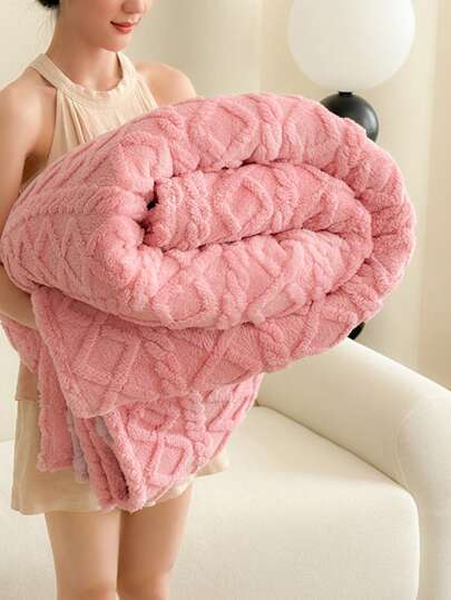 بطانية مخملية ذات لون واحد، بطانية أريكة، بطانية سرير، بطانية سفر، بطانية نوم في المكتب، من قماش بولي استر عالي الجودة سهل الحمل، مناسب لجميع الفصول، مثالي للغرفة، غرفة المعيشة، المكتب، التخييم، التنزه، الصيد وغيرها