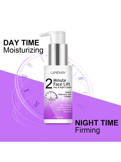 كريم شد الوجه النهاري والليلي بفيتامين أ، الكولاجين، حمض الهيالورونيك - يشد ويفرم البشرة، يقلل من الخطوط الدقيقة والتجاعيد، يحسن مرونة البشرة، سهل الاستخدام