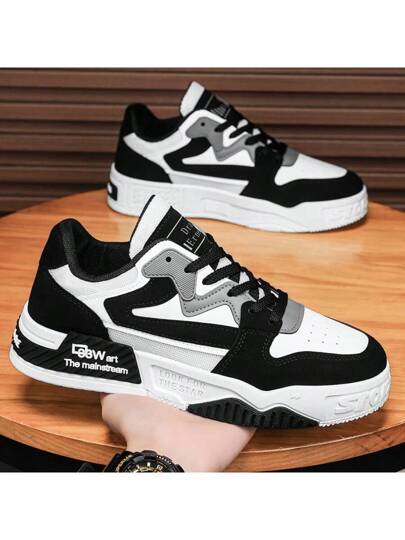 أحذية رياضية كاجوال رجالية متعددة الألوان، أحذية سكيت بورد مريحة مانعة للانزلاق ذات نعل سميك، مناسبة للأنشطة الخارجية