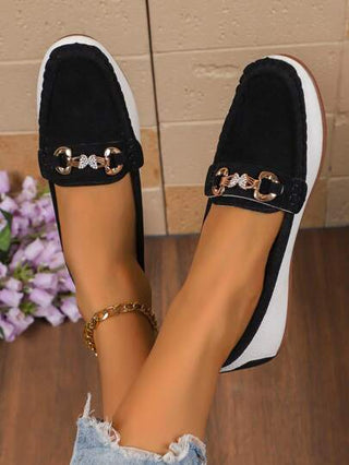 أحذية لوفر مسطحة للنساء ، رياضية مريحة ذات نعل طري, أحذية قارب مرقعة, أحذية طبية من جلد ناعم, متعددة الاستخدامات, خفيفة الوزن, أحذية للأمهات