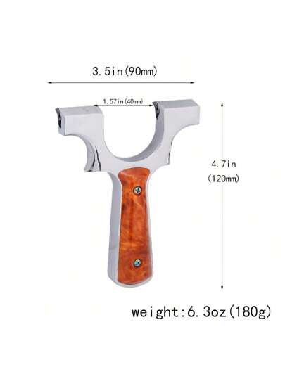 قطعة واحدة ، مقلاع فولاذي مقاوم للصدأ للرماية الخارجية، رأس مقلاع بشكل سن التنين مع حزام مطاطي سهل التركيب، يأتي مع حزام مطاطي واحد، مناسب للصيد والسفر والهدايا للرجال والنساء في المناسبات والأعياد