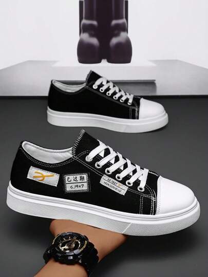 أحذية رياضية مقاس كبير، أحذية تزلج رياضية للرجال، أحذية قارب كاجوال مسطحة، اللون الأخضر والأزرق، مناسبة للربيع والصيف والخريف والجميع المواسم، للارتداء اليومي والخروج والتنزه، أحذية قصيرة الرقبة باللون الأسود