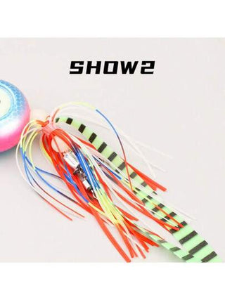 طعم صيد السمك في البحر على قاع البحر مضاد للتشابك ، تصميم ذقن ثلاثي الأبعاد مضيء ومضحك مناسب للصيد في البحر العميق والساحل، مناسب للشماس والبلطي الأسود والسرطان