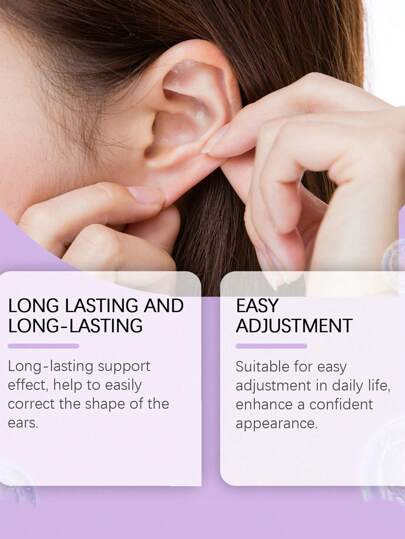 6 قطع/مجموعة شريط تشكيل الأذن، مشابك أذن مائية غير مرئية شريط لدعم الأذن، أداة مكياج لتعديل شكل الأذن وجعلها تبدو أصغر (تحتوي على 6 قطع/ 3 أزواج)