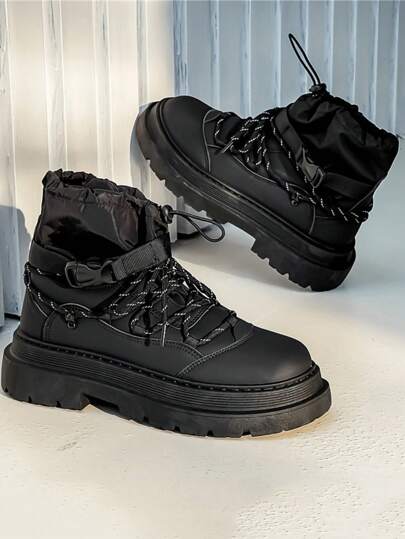 بوت رجالية حماية عمل للسفر والاستخدام الخارجي ذات كعب سميك متعدد الاستخدامات، بوت كاجوال عصرية