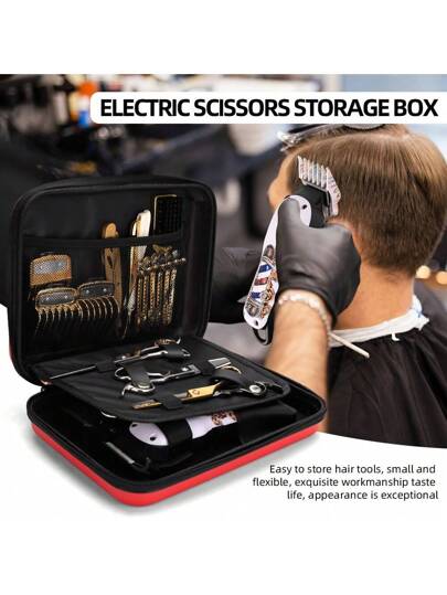 علبة مقاومة للصدمات لمقصات الشعر الخاصة بالحلاق، حقيبة صلبة ومقاومة للتشوه، علبة حلاق مقاومة للماء