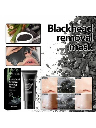 قناع أسود لتنظيف المسام العميقة ، يزيل البثور السوداء واللمم برفق ، يقلل من حب الشباب ، يقلل من المسام ، مناسب للرجال والنساء