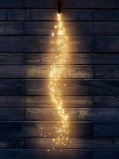 أضواء سلسلة مفلرة للاستخدام في الخارج، أضواء شرائط مثل المتألقة، أضواء سلك نحاسي مقاومة للماء تعمل ببطارية بشكل متدفق، بريموت كنترول و عواميد، 8 أنماط وميض، أضواء مفلرة لديكور حديقة المنزل وحفلات الزفاف