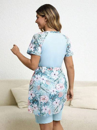 Swim Mulvari مجموعة من 3 قطع بكيني وتانكيني للنساء ذوات الأحجام الكبيرة، ملابس سباحة محتشمة لعطلة الصيف