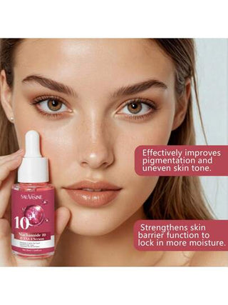 مصل به 10% نياسينامايد + 4% حمض ترانيكساميك مع السيراميد وحمض الهيالورونيك وفيتامين ب12- خالي من العطور، مناسب للبشرة الحساسة، يعزز جلد الزجاج، 30 مل