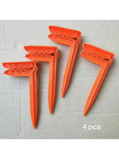 4 قطع مشابك لمنشفة الشاطئ البحرية - مشابك منشفة وسفرة للنزهات والتخييم، تثبّت المناشف والأغطية بأمان للتخييم والسفر البحري، اكسسوارات شاطئ غير قابلة للإنزلاق