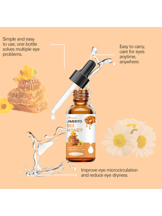 30مل من سيروم العناية بالعين بالعسل - غذائي عميق ومرطب طويل الأمد ، قطرات سيروم العناية المنعشة والمرطبة للعين لتخفيف إرهاق العين