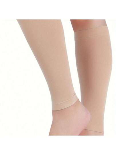 زوج من أغطية الساق الرقيقة للصيف، وجوارب ضاغطة دافئة للركبة والكاحل والكوع داعمة للرياضة مانعة للانزلاق، مصنوعة من البوليستر