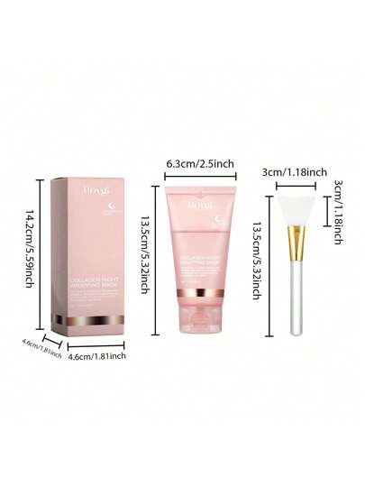 قناع نوم ليلي بالكولاجين , قناع جل ترطيب عميق للوجه، قناع ترطيب للوجه