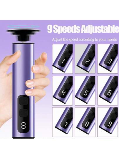 YTWO جهاز إزالة الجلد الميت من القدم الكهربائي، جهاز كشط وتلميع الأظافر 2 في 1، تصميم متعدد الاستخدامات، ب- 9 سرعات قابلة للتعديل وأقراص حصى قابلة للاستبدال، جهاز إزالة الجلد الميت الكهربائي لأداة العناية بالقدم المناسبة للجلد الميت والكعوب...