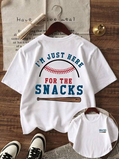 قميص تي شيرت حراري للأولاد 1 قطعة بأكمام قصيرة وياقة دائرية ، بطبعات حيوانات بتصميم شاي لبن ، مثالي للارتداء في الصيف للطلاب