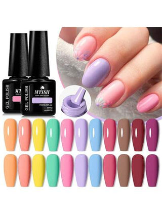 Mtssii 8 قطع مجموعة طلاء أظافر جل زهري أحمر, طويل الأمد, خالٍ من الرصاص, نهاية لامعة, طلاء جل UV زهري شبه دائم للغسيل, لأظافر صيفية, تصميم الفن على الأظافر, DIY جميعها للزينة و تلوين الأظافر جيل مجموعة ماني كير للصالون والمنزل