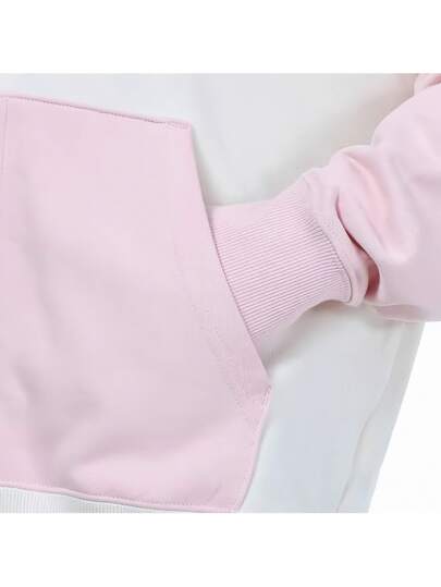 Puma سترة نسائية رياضية كاجوال مريحة بغطاء للرأس بتصميم كريمي حلو، مناسبة للجري، فضفاضة ومقاومة للرياح، بألوان متباينة