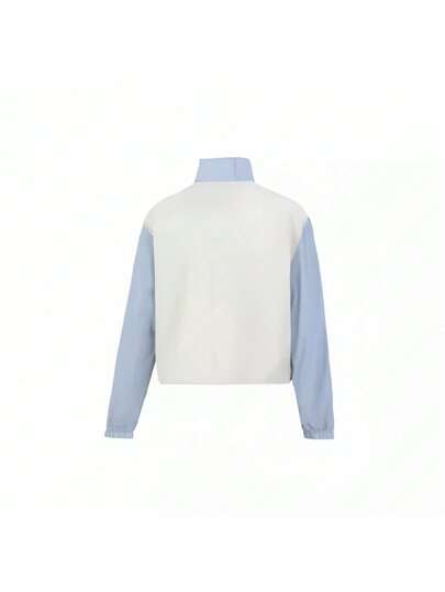 Puma سترة نسائية رياضية مريحة غير رسمية بياقة واقفة واقية من الشمس وواقية من الرياح