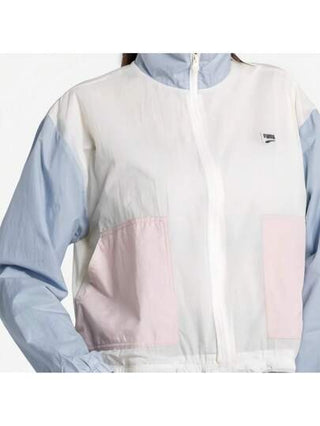 Puma سترة نسائية رياضية مريحة غير رسمية بياقة واقفة واقية من الشمس وواقية من الرياح