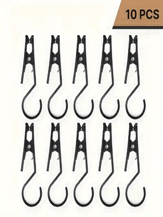 8 قطع مشابك خيمة للاستخدام الخارجي، مشابك قناديل معدنية، مشابك معلقة متعددة الوظائف لا انزلاقية، مناسبة للتخييم والتنزه والسفر والمغامرة الخارجية