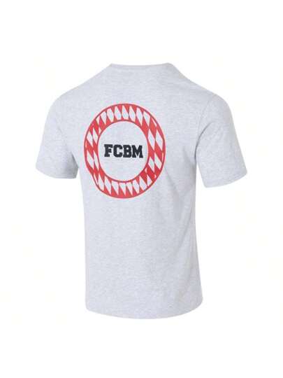 Adidas Originals تيشيرت أكمام قصيرة بطبعة مستوحاة من نادي بايرن ميونخ،رقبة مجعدة، قميص تدريب كرة قدم لياقة بدنية للرجال JL6112